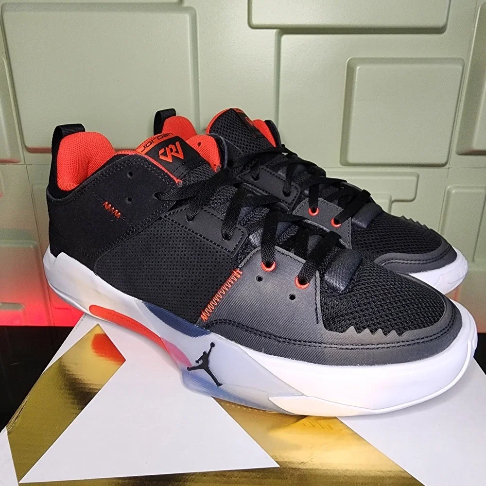 Jordan One Take 5 Mens 11.5 Basketball Shoes Habanero Red Black FD2335-006 NIB